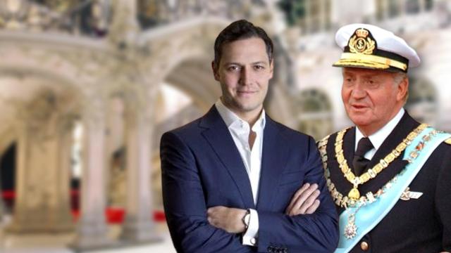 Mo El Husseiny y Juan Carlos I en un montaje de El Español.