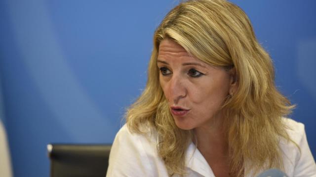 Yolanda Díaz, vicepresidenta segunda del Gobierno y ministra de Trabajo, durante su visita a Argentina.