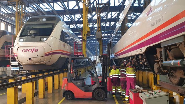 Taller de Renfe en Redondela (Pontevedra).
