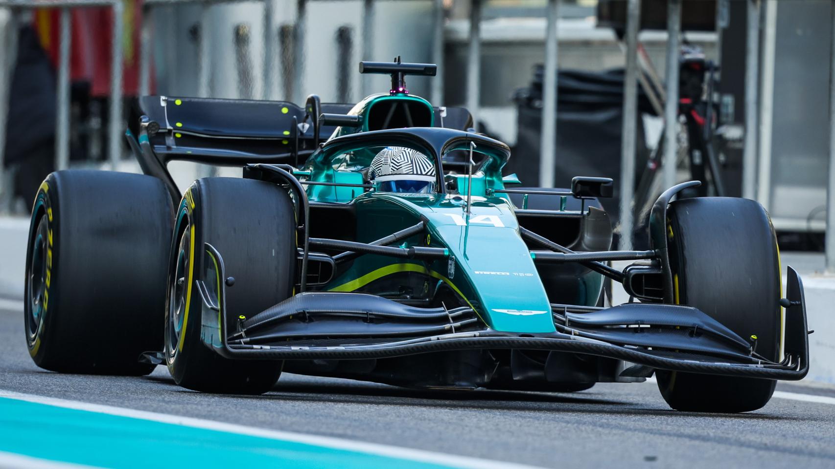 Fernando Alonso, en su estreno en Aston Martin.