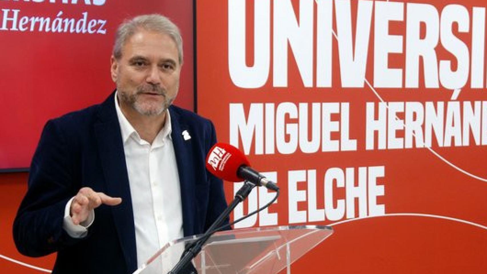El rector de la UMH, este miércoles.