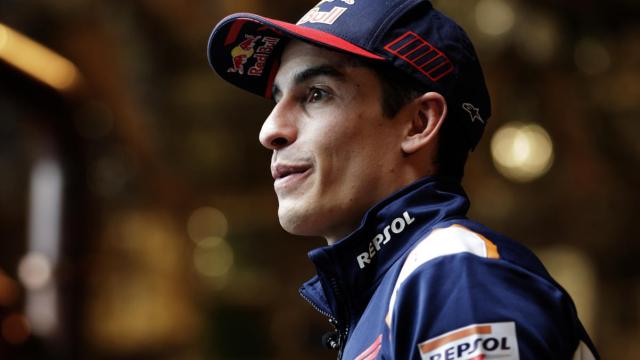 Marc Márquez, durante acto de su patrocinador Estrella Galicia en el museo MEGA