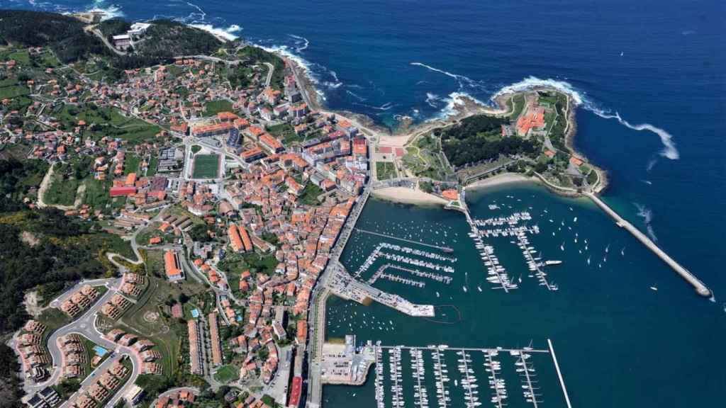 Vista aérea de Baiona.