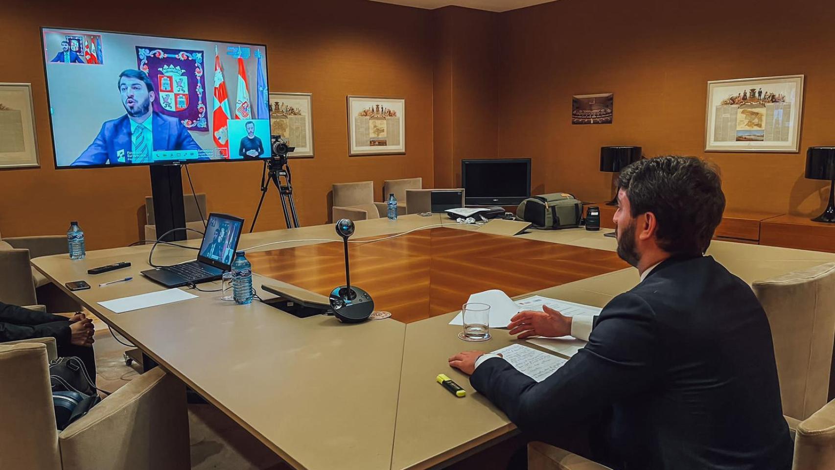 García-Gallardo durante su intervención telemática