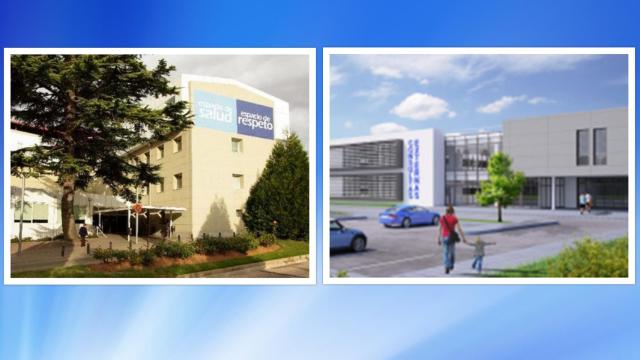Actual hospital e infografía del proyectado