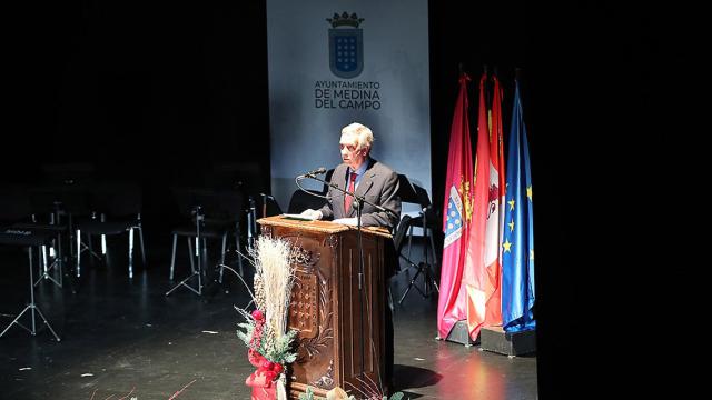 Artemio Domínguez en el pregón de la Navidad de Medina del Campo