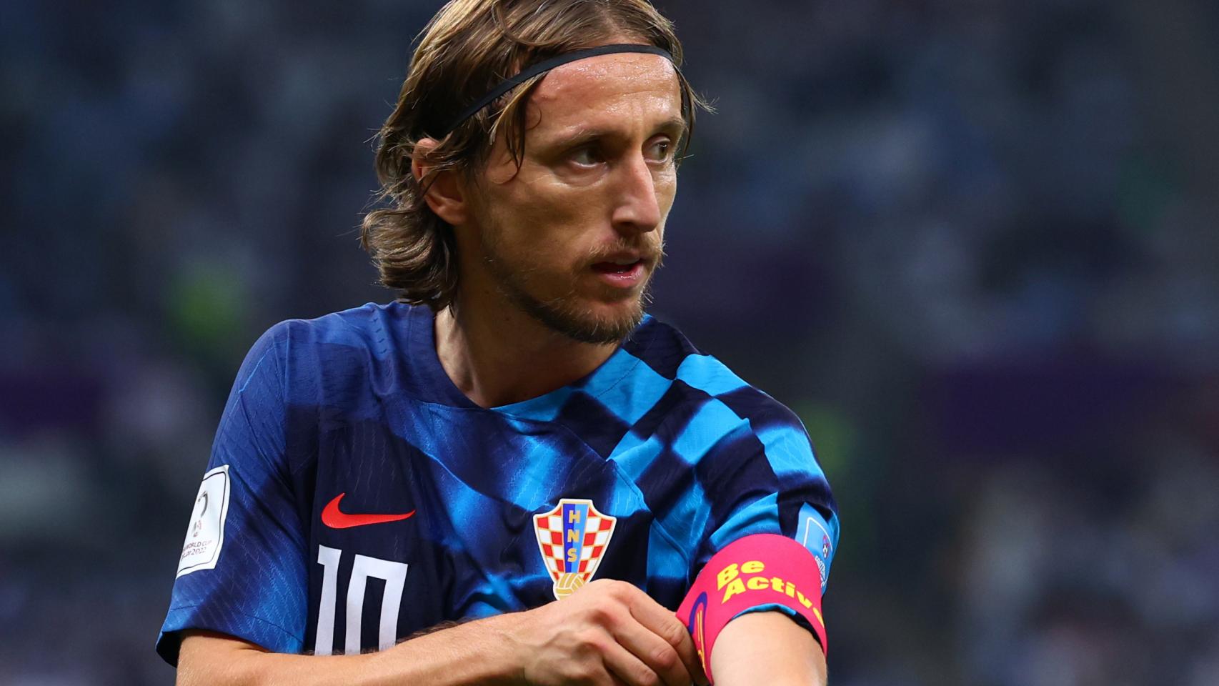 Luka Modric, con la selección de Croacia en el Mundial de Qatar 2022