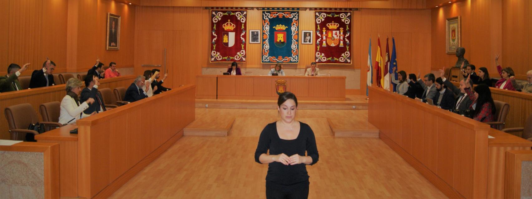 Una imagen del pleno celebrado en el Ayuntamiento de Talavera de la Reina.