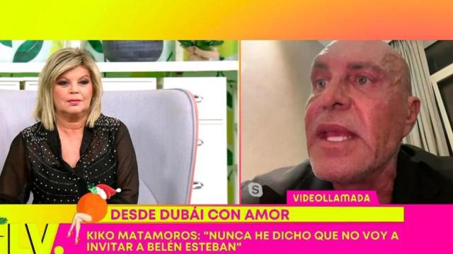 Terelu Campos y Kiko Matamoros en 'Sálvame'.