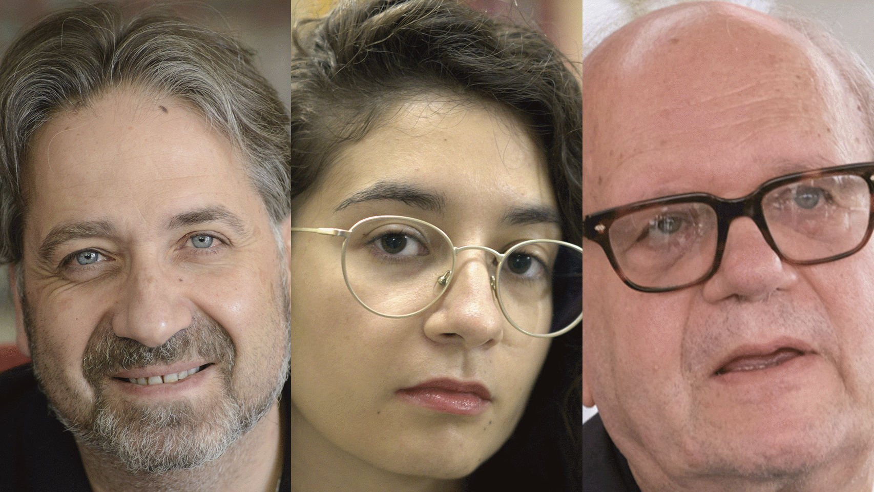 Jordi Doce (Foto: Luis Burgos), Rosa Berbel (Carlos Allende) y Pere Gimferrer (Luis Serrano)