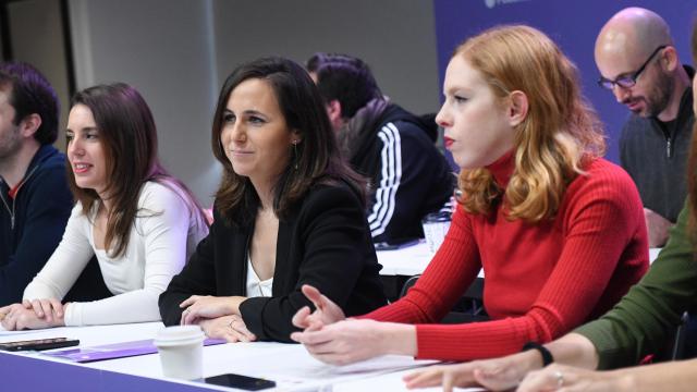 Irene Montero, Ione Belarra y Lilith Verstrynge.