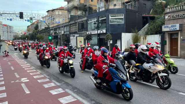 Papanoelada motera de Vigo.