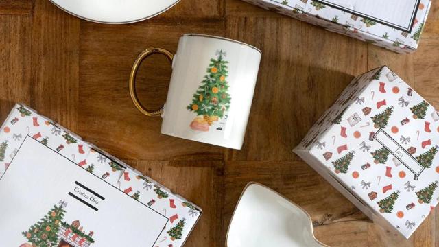 Productos d la vajilla de Cristina Oria para esta Navidad.
