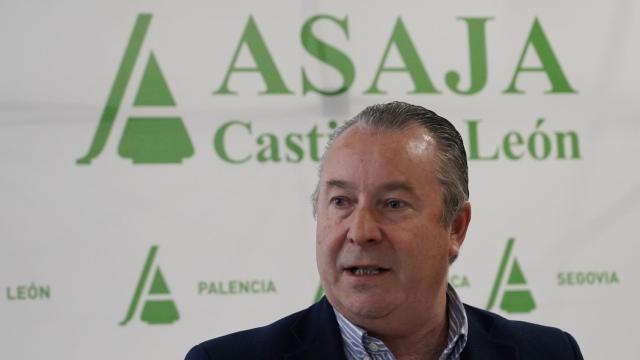 Donaciano Dujo, presidente de Asaja Castilla y León, en un momento de la comparecencia