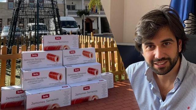 Los lotes de jamones y el alcalde de Beniflà, Borja Gironés (PP).