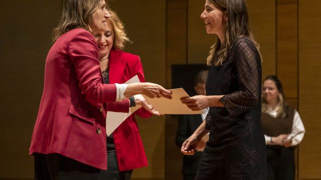 La consejera de Educación, Rocío Lucas, en la entrega de los Premios de Educación 2022