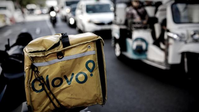 Un trabajador de Glovo.