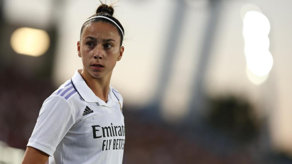 Athenea del Castillo, en un partido del Real Madrid Femenino durante la temporada 2022/2023