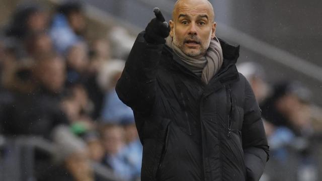 Pep Guardiola, en un partido del Manchester City para la temporada 2022/2023