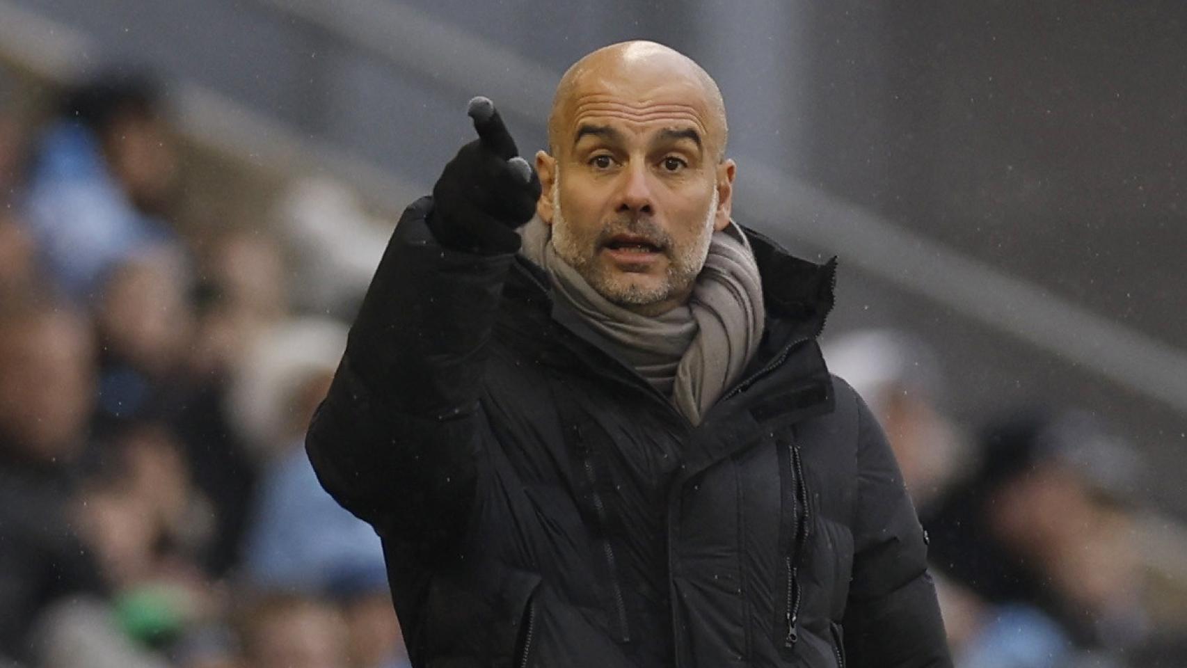 Pep Guardiola, en un partido del Manchester City para la temporada 2022/2023