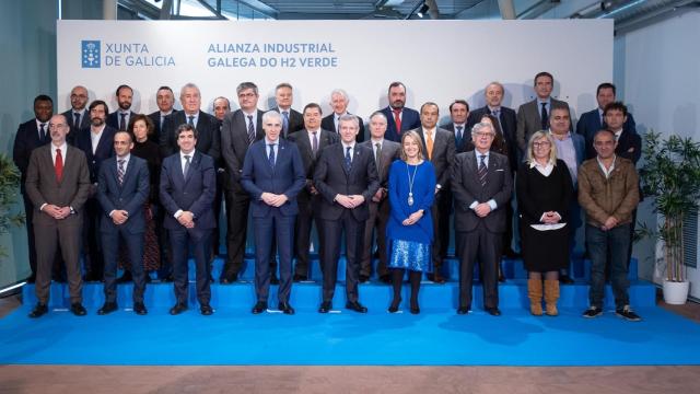 Alfonso Rueda asiste a la presentación de la Alianza industrial galega do hidróxeno verde