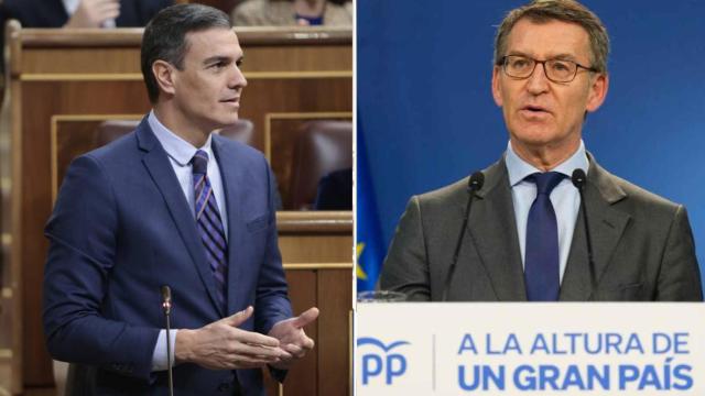 Sánchez y Feijóo en un fotomontaje.