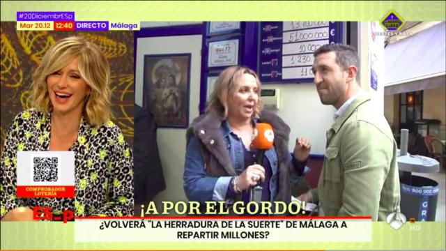 Susanna Griso abochornada durante el cómico momento.