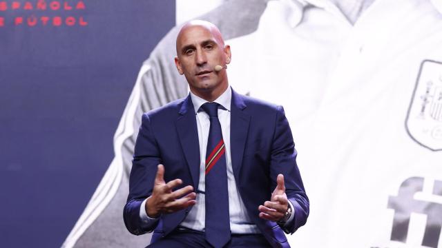 Luis Rubiales, presidente de la RFEF, durante un acto.
