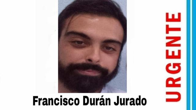 Buscan en Málaga a Francisco Durán, un joven de 23 años que necesita medicación