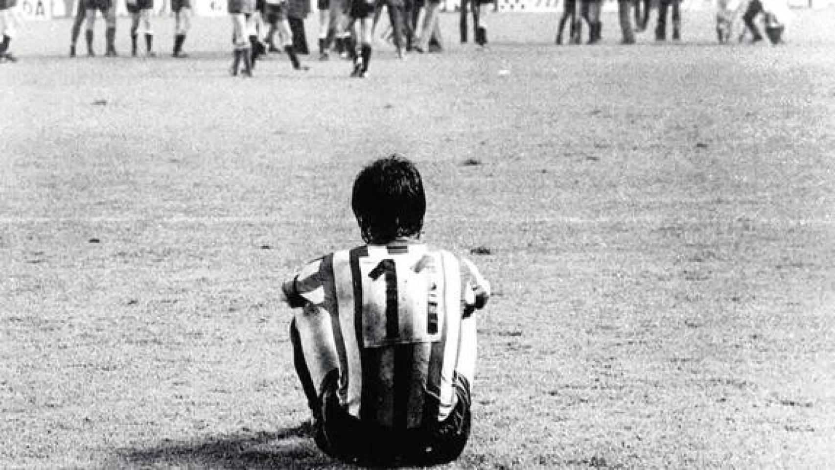 Txetxu Rojo, en 1977 con el Athletic Club.