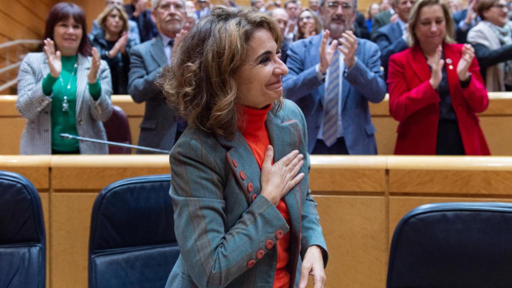 María Jesús Montero, ministra de Hacienda y Función Pública, en el Senado.