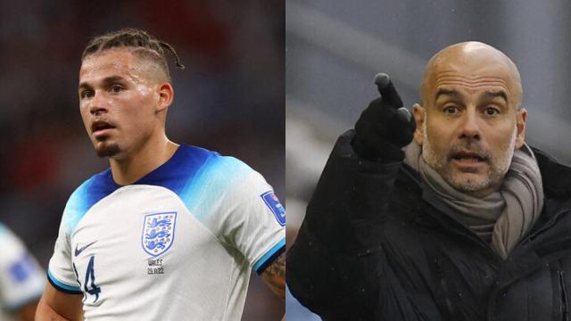 Guardiola y Kalvin Phillips.