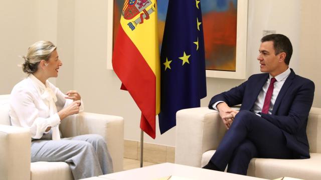 Pedro Sánchez y Yolanda Díaz, reunidos este martes en Moncloa.