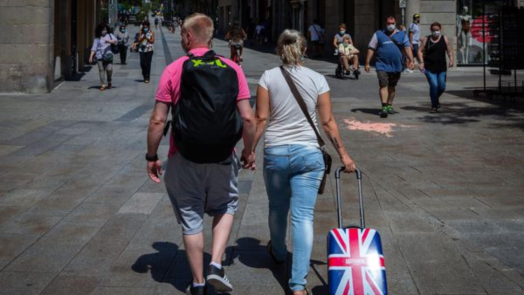 Dos turistas británicos, en imagen de archivo.