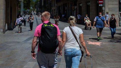 Dos turistas británicos, en imagen de archivo.