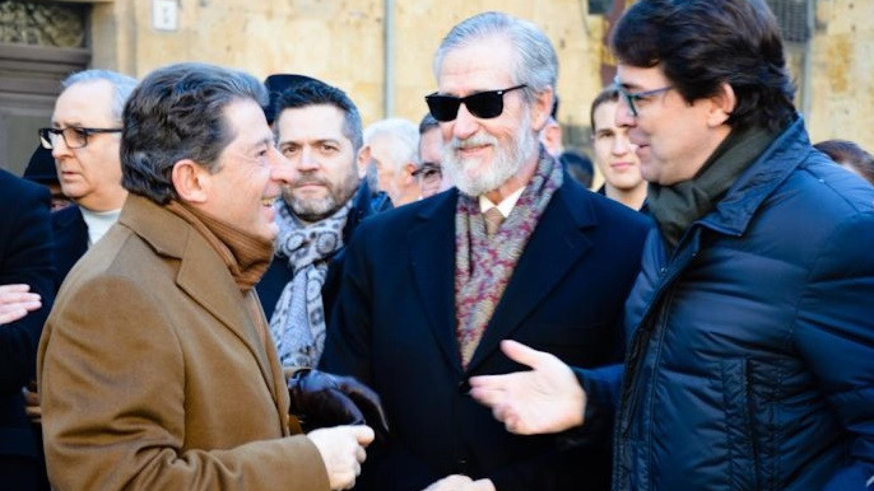 El nieto de Miguel de Unamuno, Francisco Blanco y Alfonso Fernández Mañueco