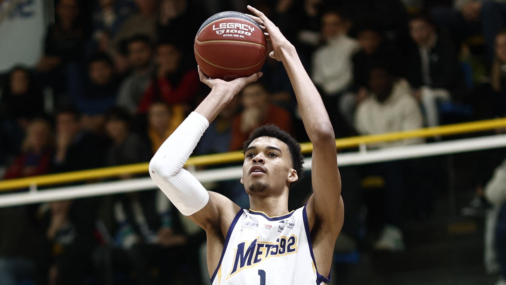 Victor Wembanyama, en un partido de baloncesto de 2022