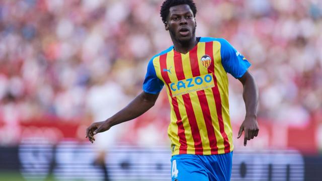 Yunus Musah, en un partido del Valencia de La Liga 2022/2023