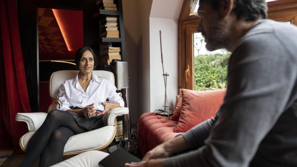 Olga Andrino en un momento de la conversación.