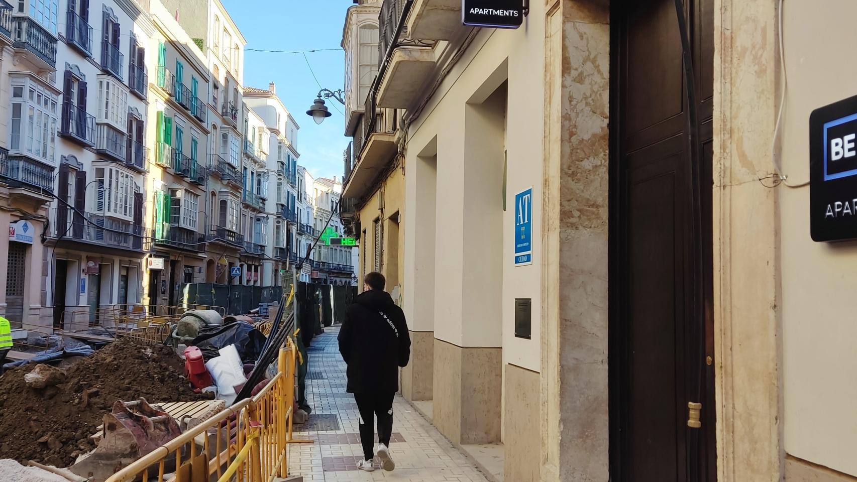 Imagen de archivo de calle Carretería durante las obras.
