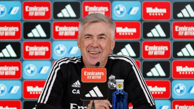 Ancelotti, en rueda de prensa.