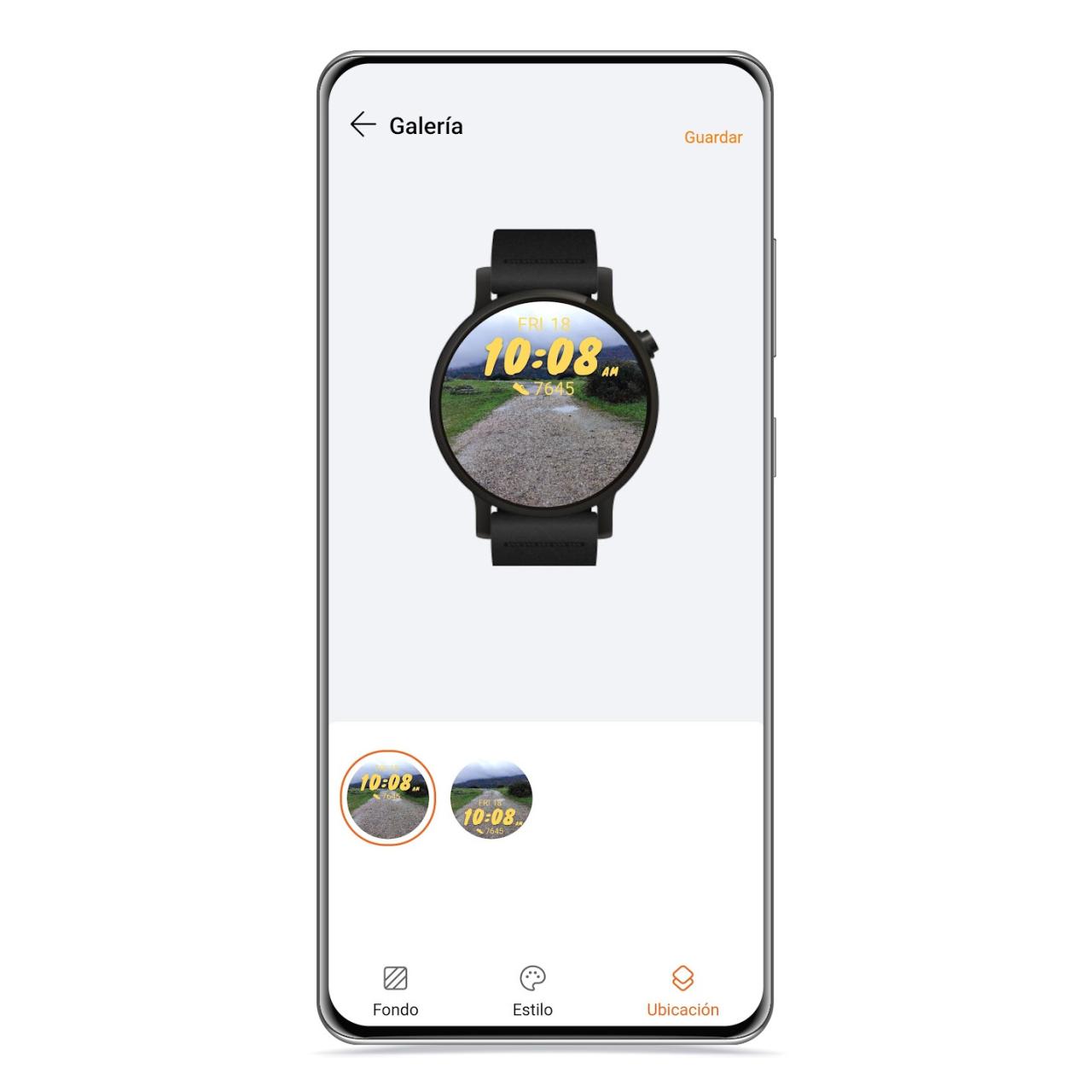 Imagen personalizada en reloj Honor