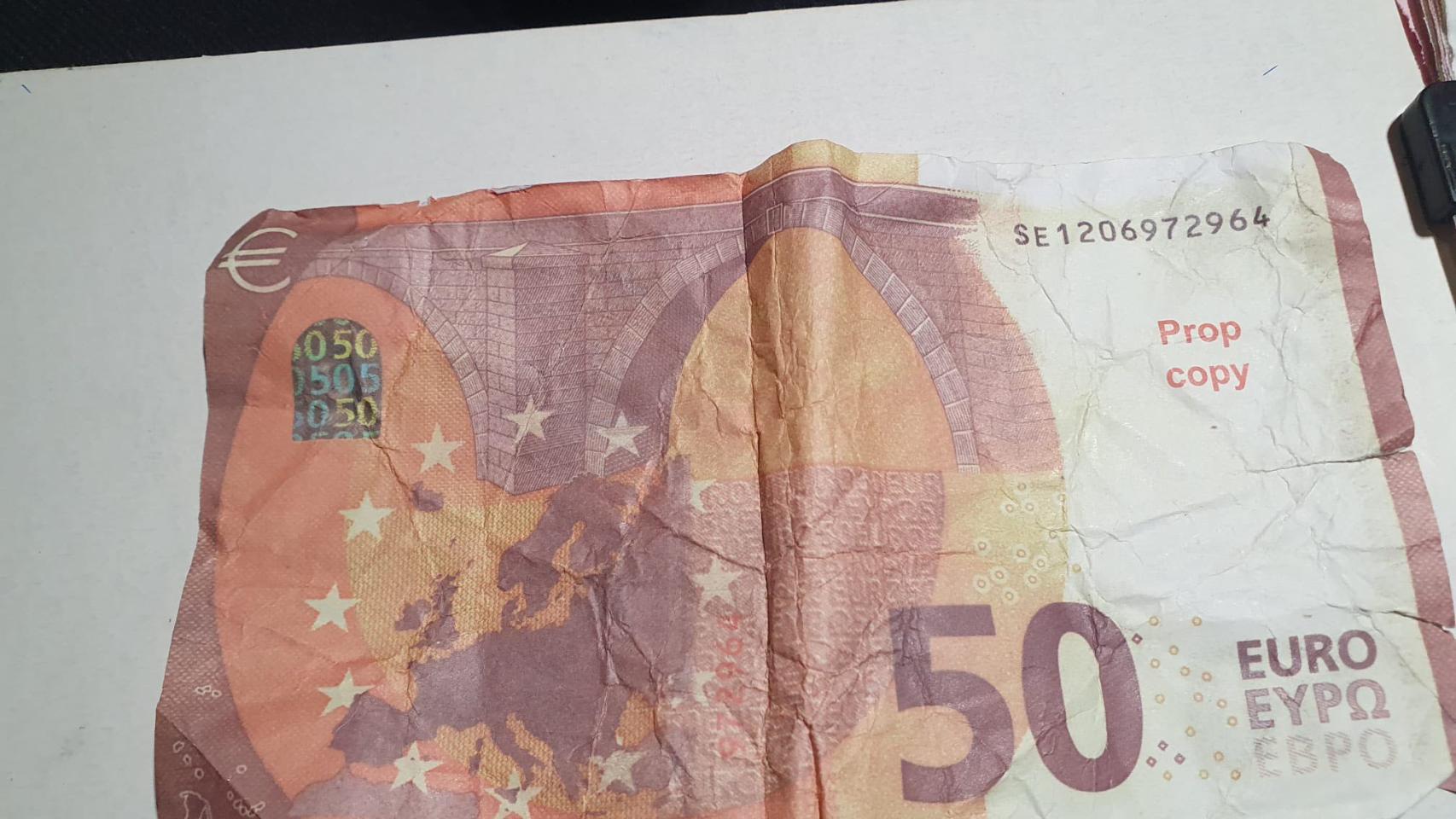Imagen del billete falso