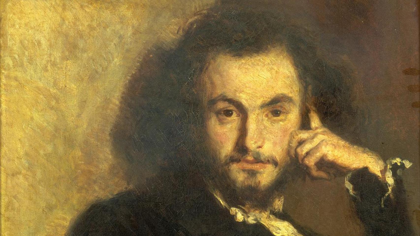 Retrato de Charles Baudelaire pintado en 1844 por Émile Deroy (detalle). Museo de Versailles