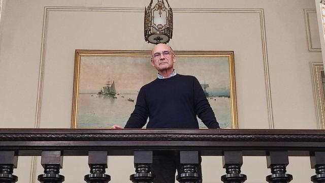 Carlos Rubio, en la sede de la Autoridad Portuaria de Málaga.