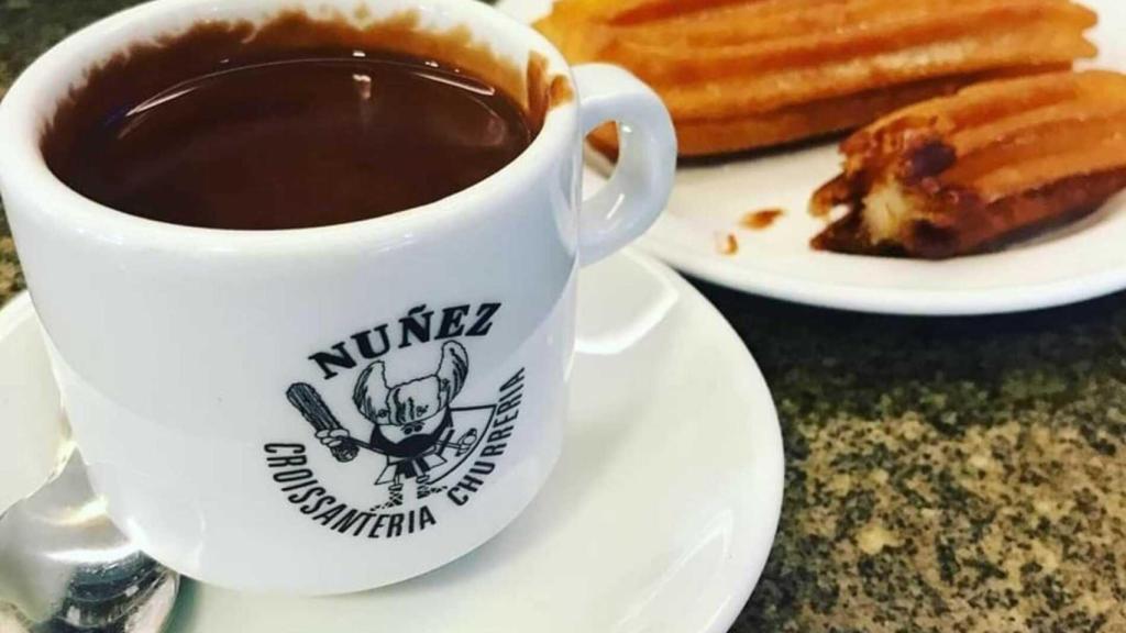 Chocolate con churros de la Churrería Núñez.
