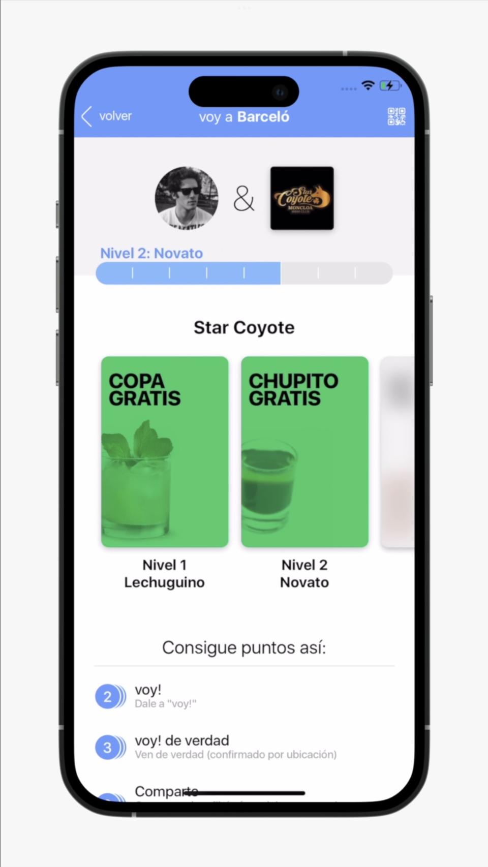 Captura de pantalla de la aplicación.