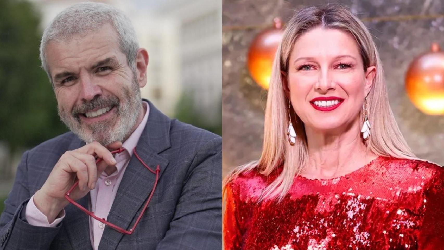 Lorenzo Caprile en 'Coser y contar' y Anne Igartiburu.