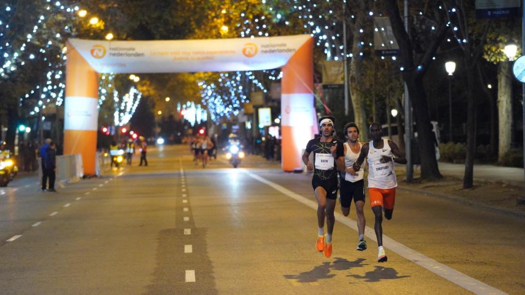Mo Katir, durante la San Silvestre Vallecana 2022