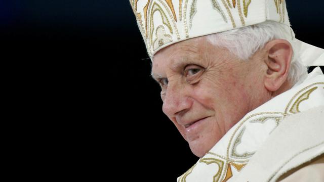 Benedicto XVI en una misa en el Yankee Stadium, en Nueva York, en  2008.